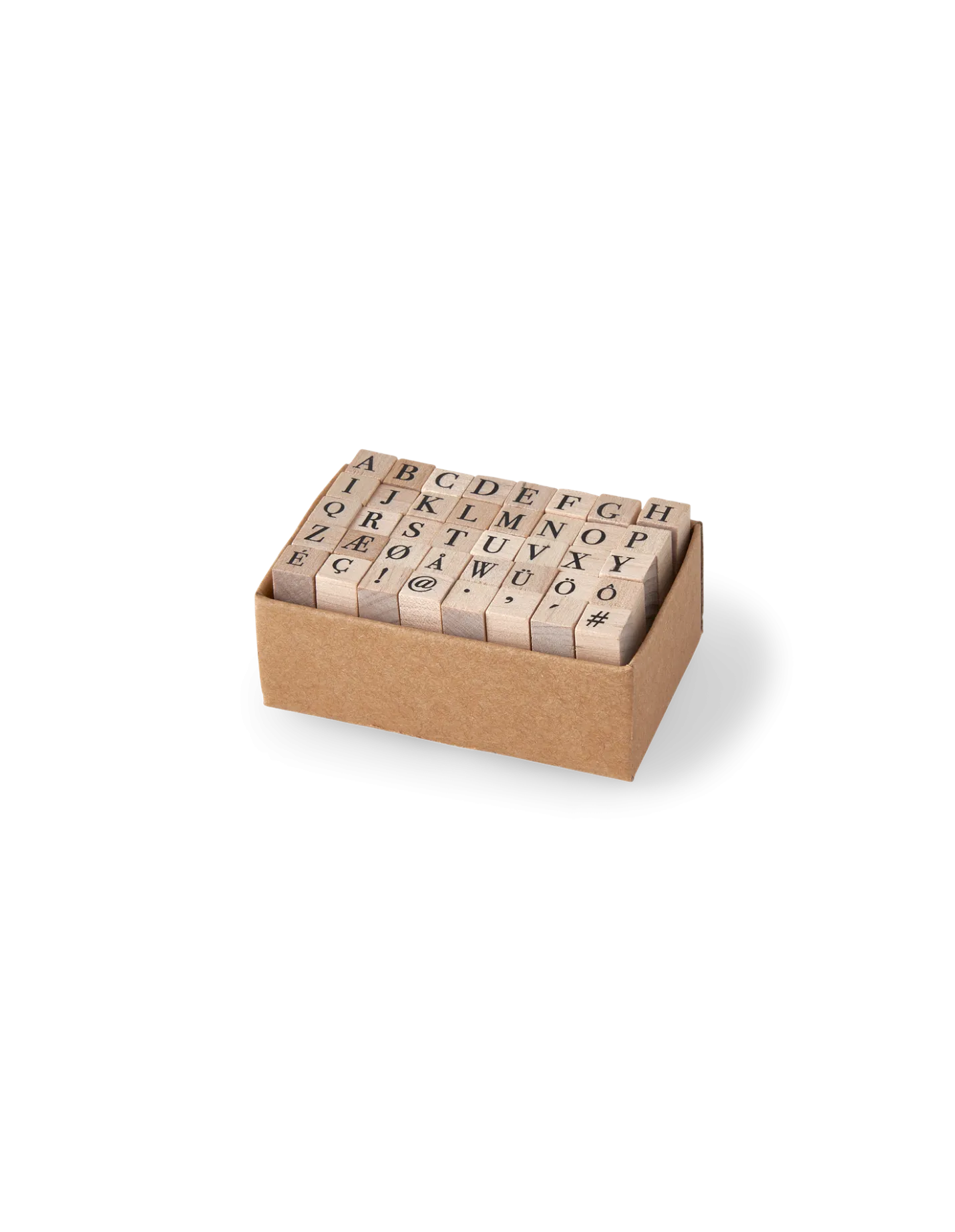 Hot Søstrene Grene Schweiz Alphabet-Stempel Aus Holz Nature