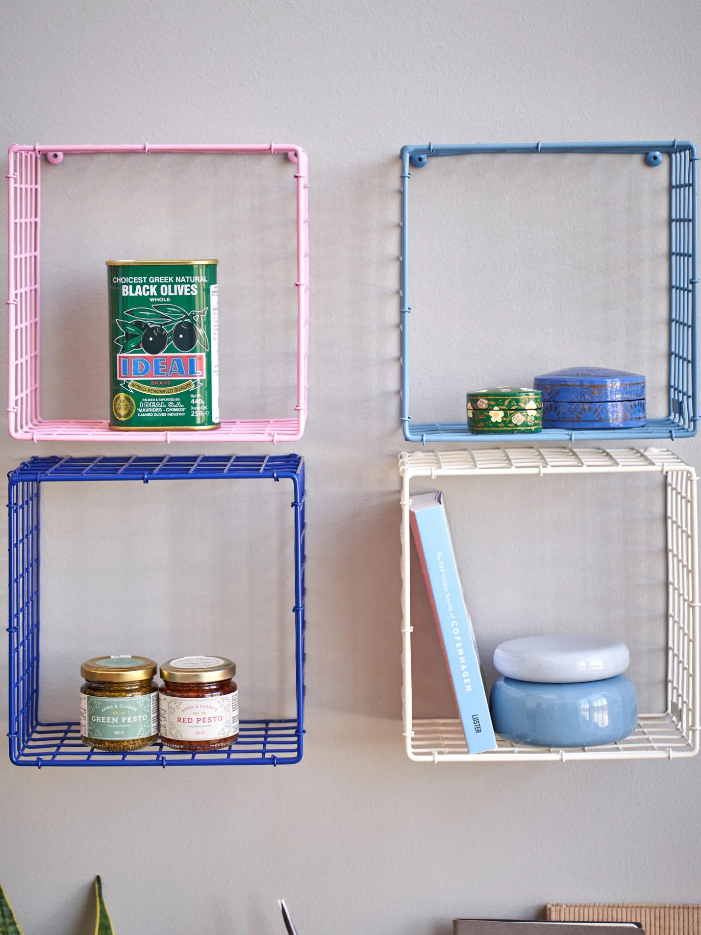 Sale Søstrene Grene Schweiz CUBE Wandregal Smokey Blue