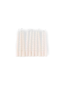 Søstrene Grene Schweiz Gedrehte Kerzen 10 Cm 10 Stck. Off White