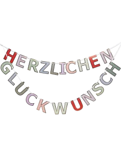 Discount Søstrene Grene Schweiz Herzlichen Glückwunsch-Girlande Multi