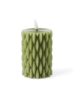 Søstrene Grene Schweiz LED Stumpenkerze Moss Green