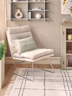 Hot Søstrene Grene Schweiz Loungesessel Mit Bouclé-Stoff Off White