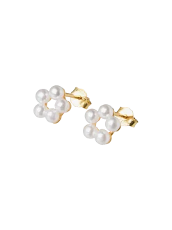 Clearance Søstrene Grene Schweiz Phine Perlenblumen-Ohrringe Nude