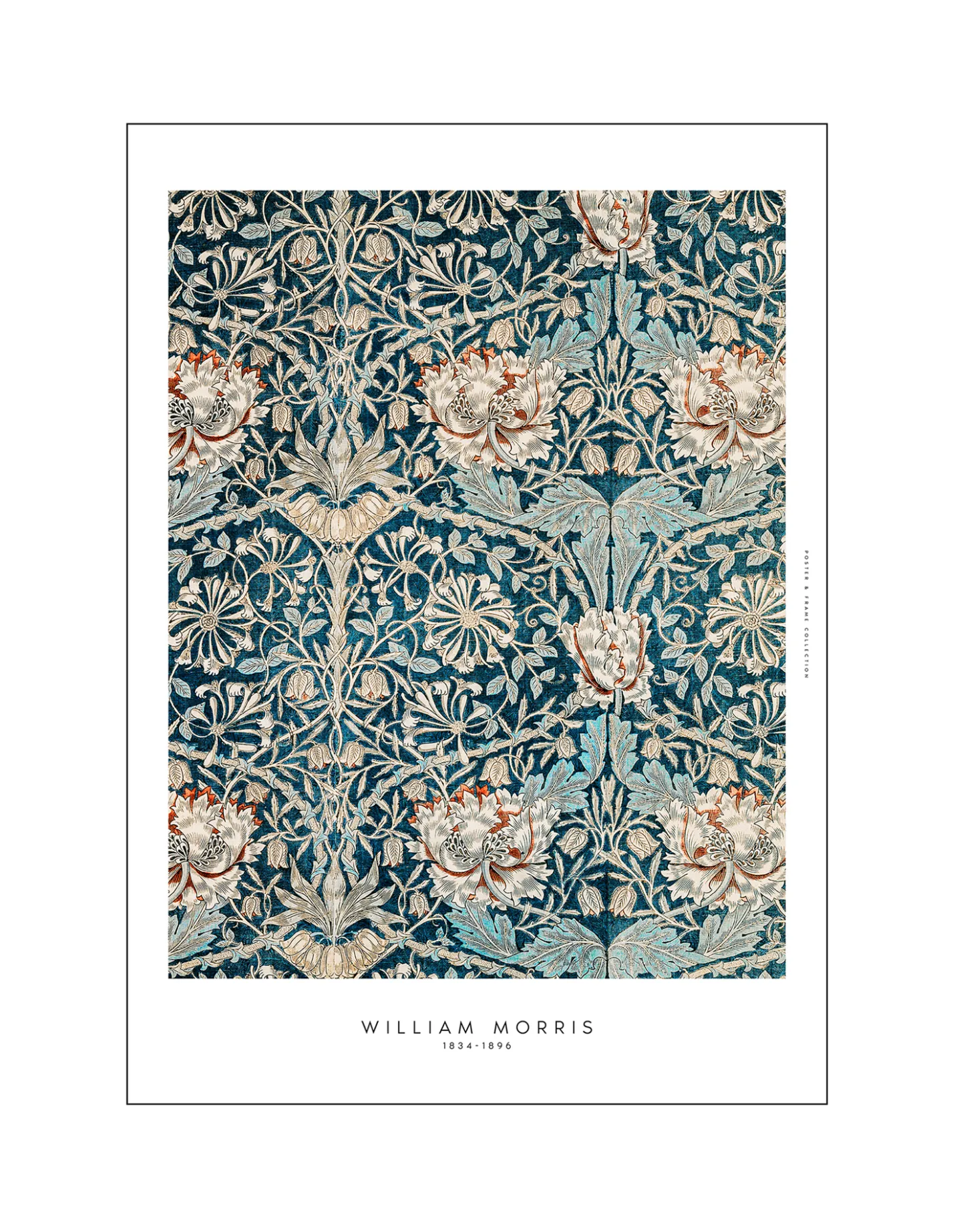 Hot Søstrene Grene Schweiz Poster Blue Flowers 50 X 70 Milky Blue