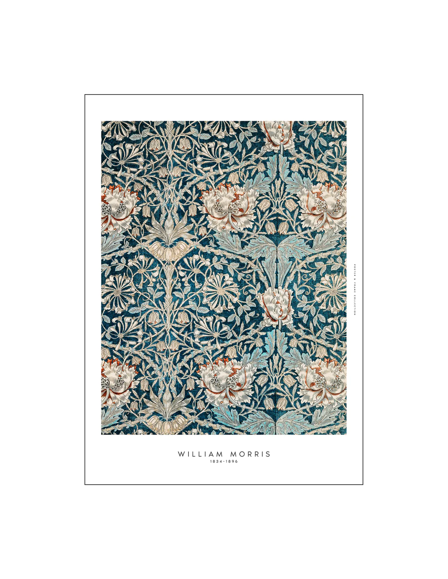 Clearance Søstrene Grene Schweiz Poster Blue Flowers 40 X 50 Milky Blue