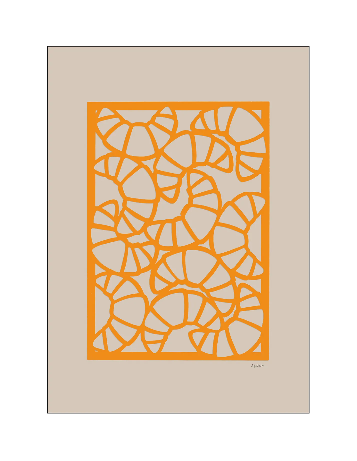 Best Søstrene Grene Schweiz Poster Croissants 50 X 70 Burned Orange