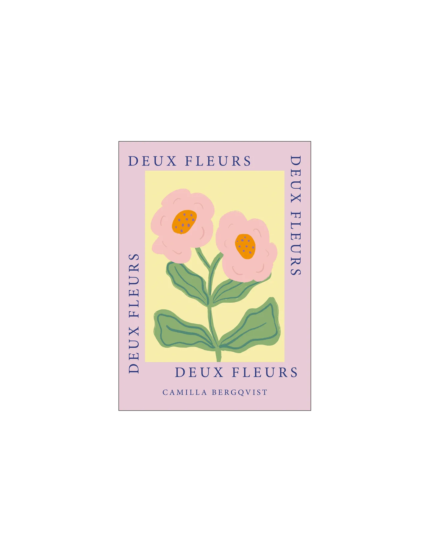 Søstrene Grene Schweiz Poster Deux Fleurs Pink A4 Cherry Red