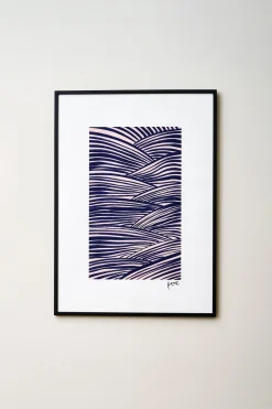Outlet Søstrene Grene Schweiz Poster Merge 50 X 70 Azure Blue