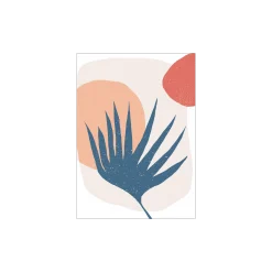 Søstrene Grene Schweiz Poster Palm Leaf And Sun A3 Misty Blue