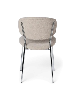 Clearance Søstrene Grene Schweiz Stuhl Mit Bouclé-Stoff Off White