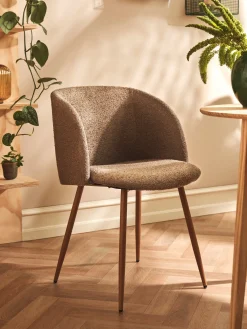 New Søstrene Grene Schweiz Stuhl Mit Bouclé-Stoff Brown