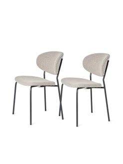 Hot Søstrene Grene Schweiz Stuhl Mit Bouclé-Stoff 2er-Pack Grey