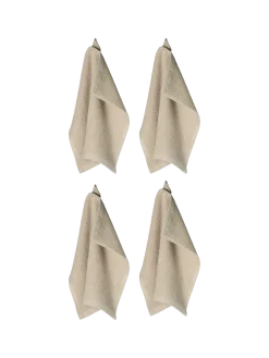 Clearance Søstrene Grene Schweiz Waschlappen 4er-Pack Warm Grey