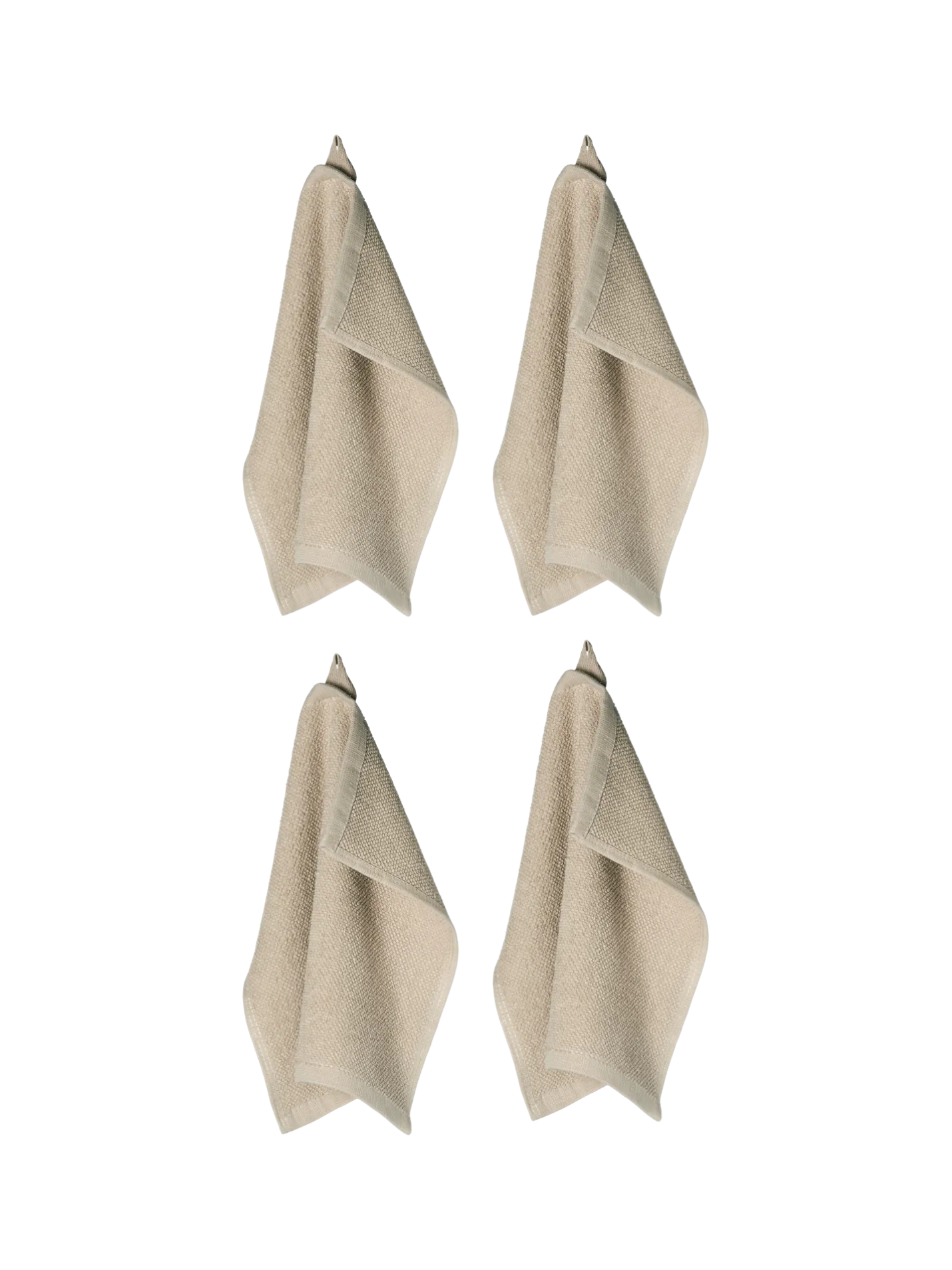 Clearance Søstrene Grene Schweiz Waschlappen 4er-Pack Warm Grey