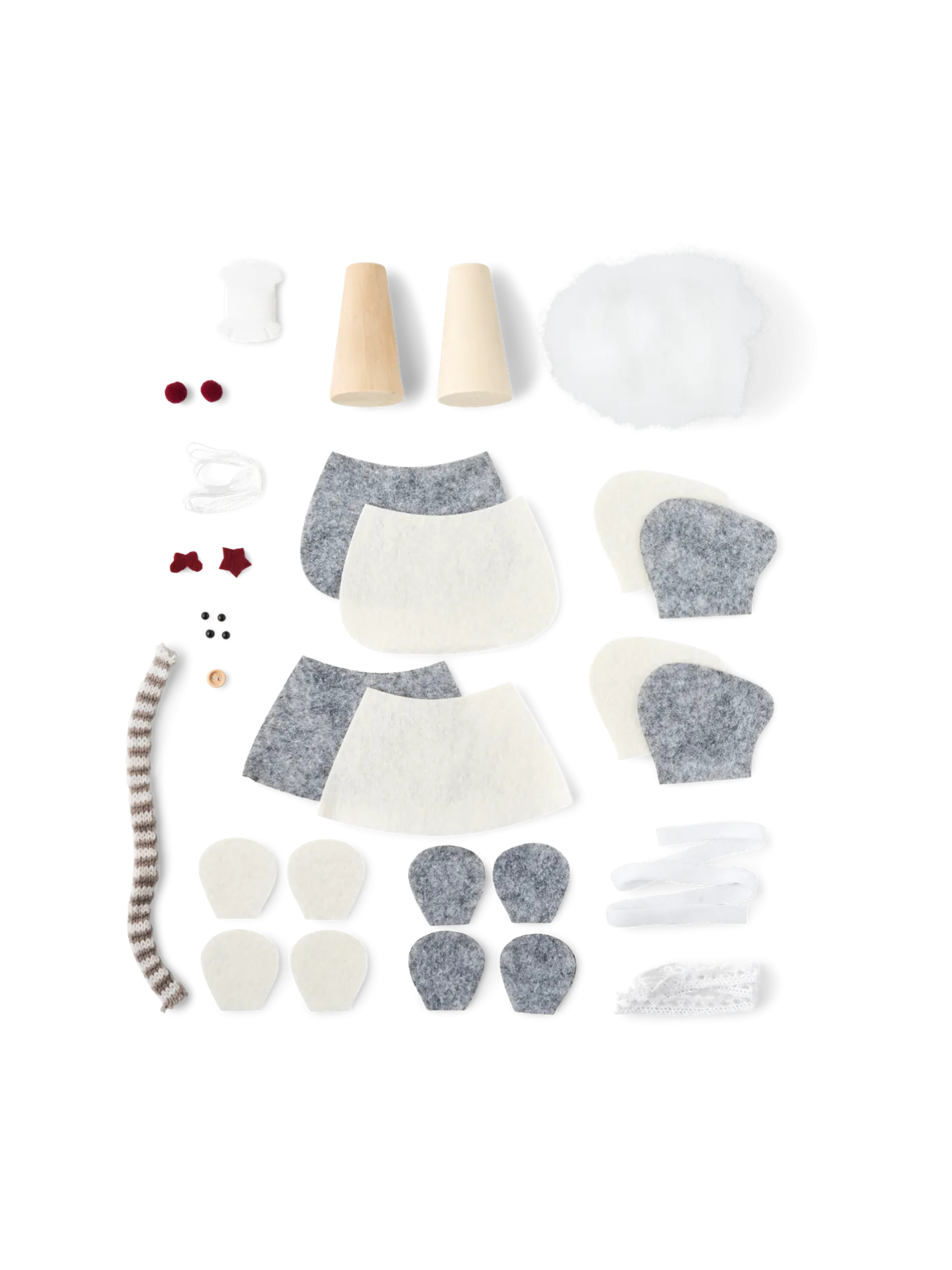Outlet Søstrene Grene Schweiz Weihnachtsmäuse DIY-Set Grey