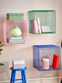 New Søstrene Grene Schweiz WIRE CUBIC Würfelregal Navy